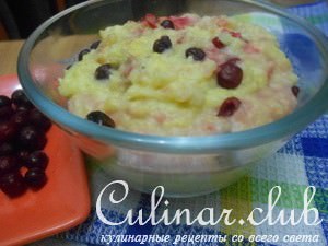 Пшенная каша с клюквой в кашеварке