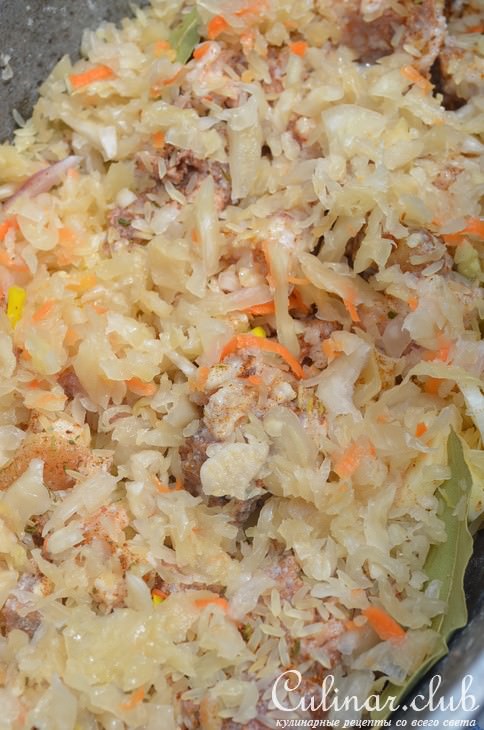 Картофель с квашеной капустой