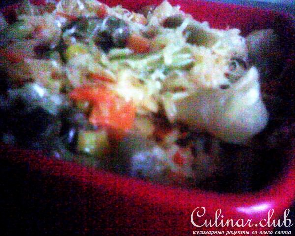 Капуста, тушеная с овощами