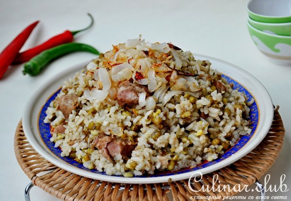 Ароматная каша с машем,рисом и мясом или обедаем с "Мистраль"!