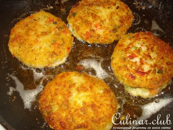 Рисовые котлетки с сыром и зеленью