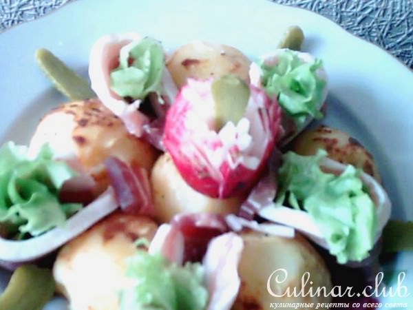 Запеченая картошка с беконом.