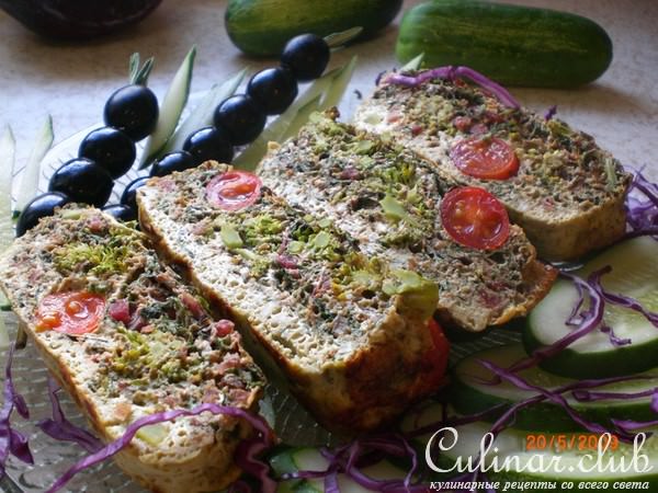 Фритата со свекольной ботвой,брокколи и помидорами черри или Вкусный Овощной омлет