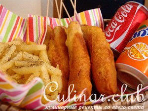 Корндог кукурузная сосиска