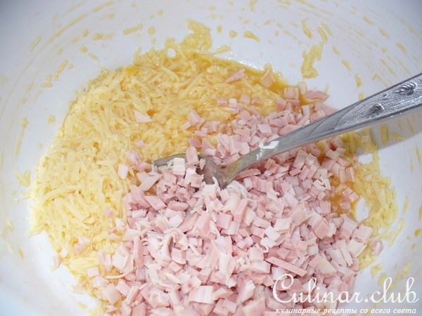 Сырные Вафли с ветчиной ( вариант )