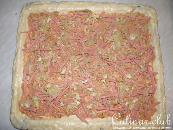 Пицца без дрожжей с грибами.(Мой вариант)