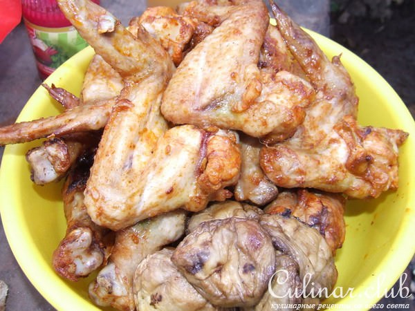 для дачи - курица + шампиньоны - все маринованное
