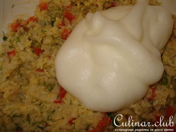 Рисовые котлетки с сыром и зеленью