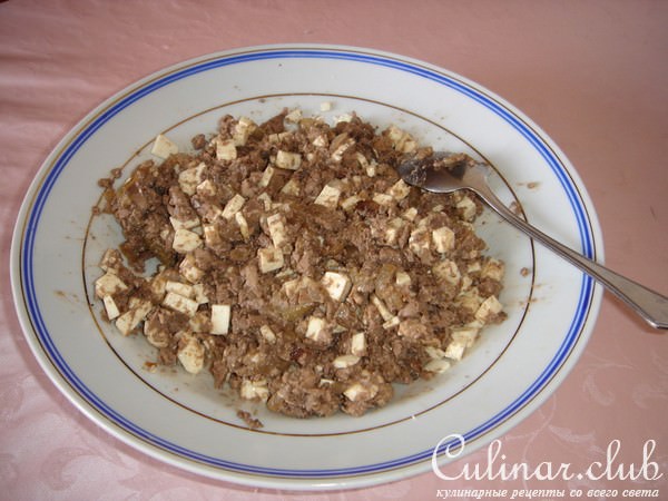 Картофельные зразы с печенью и брынзой