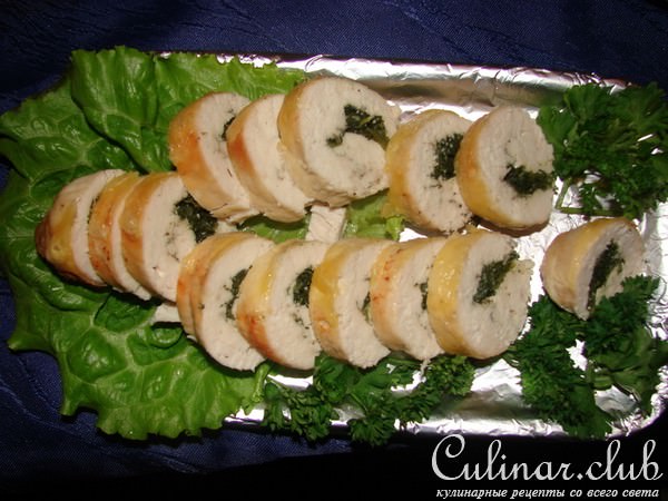 куриные рулетики с шпинатом