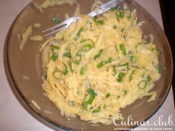 Драники с зелёным лучком