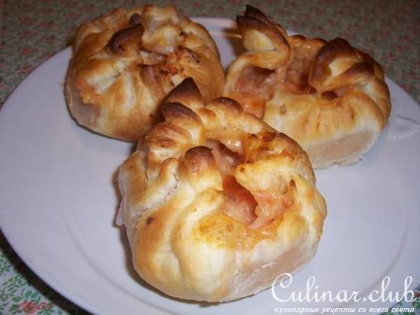 Слоеные мешочки с сюрпризом