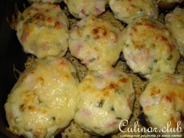 Фаршированный картофель "Лодочки"
