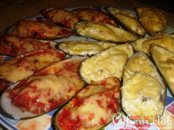 Закуска "Мидии запеченые" ассорти