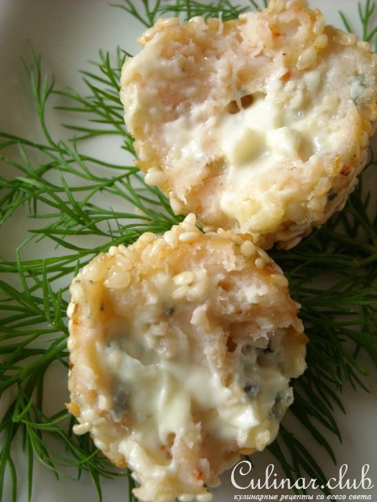 Золотые шарики с сыром.