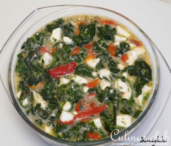 Фриттата с перцем, шпинатом и сыром, или наивкуснейший омлет. Вкусный завтрак - 4. 
