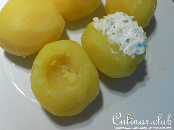 Картофель с рыбной икрой