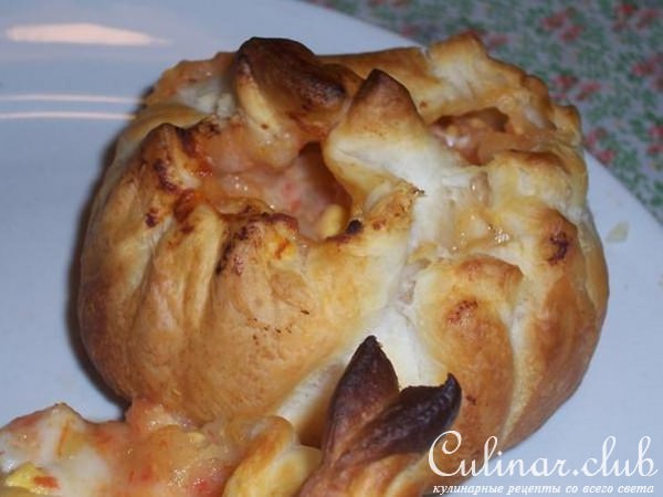 Слоеные мешочки с сюрпризом