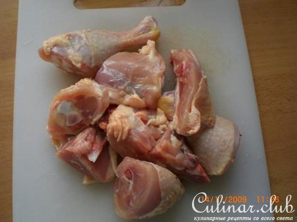Куринные ножки с овощами в рукаве