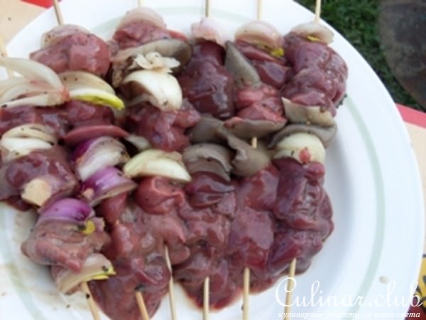 шашлычки из куриной печени