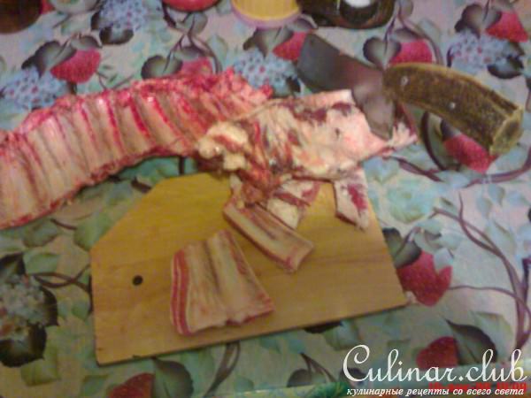 Ребра свиные с шампиньонами