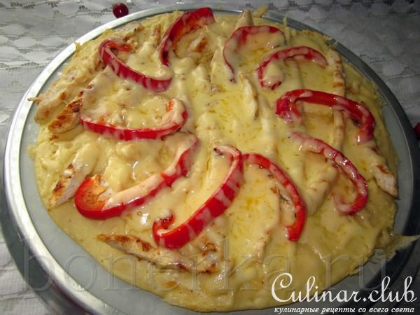 Пицца с курицей, Alla Pollo