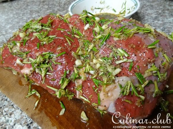 " Кусок Мяса в Имбирно - Медовом Маринаде с Розмарином"