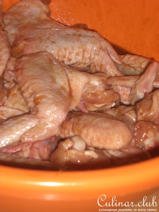 Куриные крылышки в кофейном маринаде.