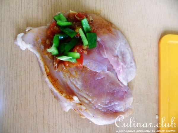 Куриные рулетики с овощами