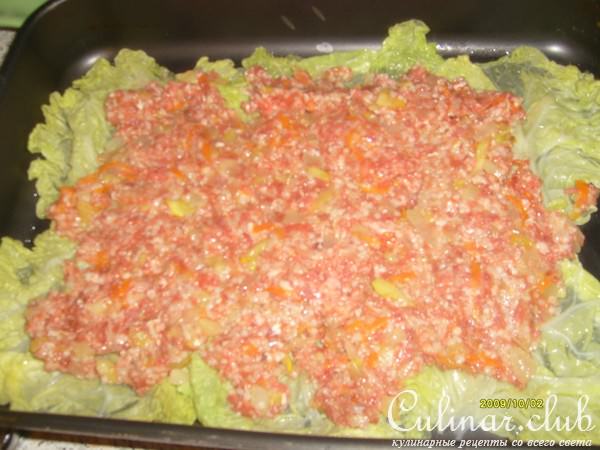 "Лазанья" из савойской капусты.
