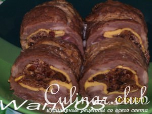 Рулетики с грибами, сыром и грецким орехом