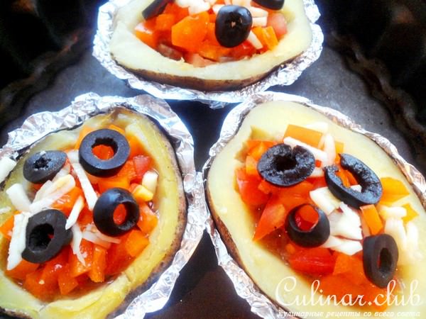Грибная картофельная пицца