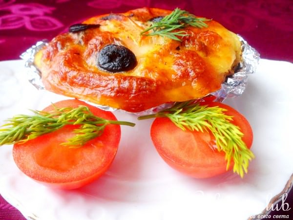 Грибная картофельная пицца