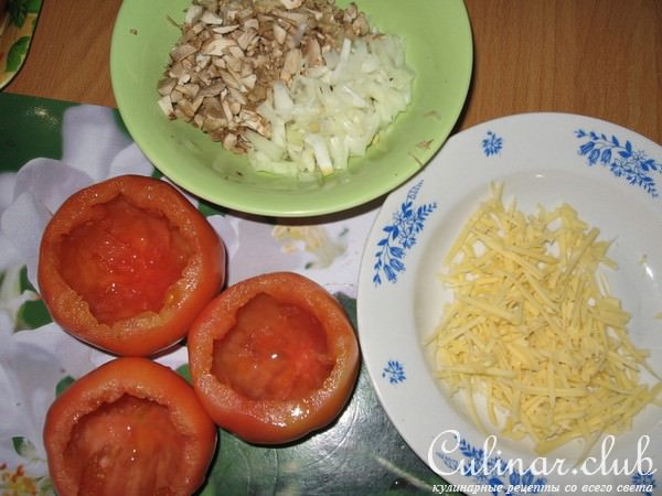 Помидоры с грибами (мой вариант)