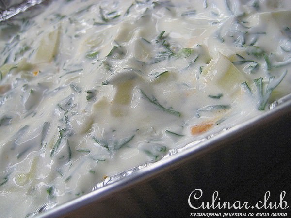 Вегетарианская лазанья из кабачков.