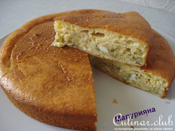 Пирог с капустой на кефире