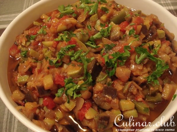 кус кус с баклажанным соусом