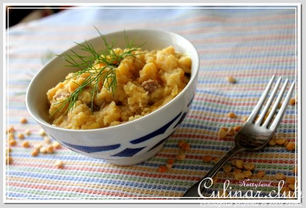 Горох со сливками и копченой ноткой (делаем в мультиварке)
