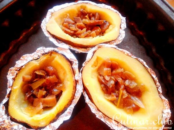 Грибная картофельная пицца