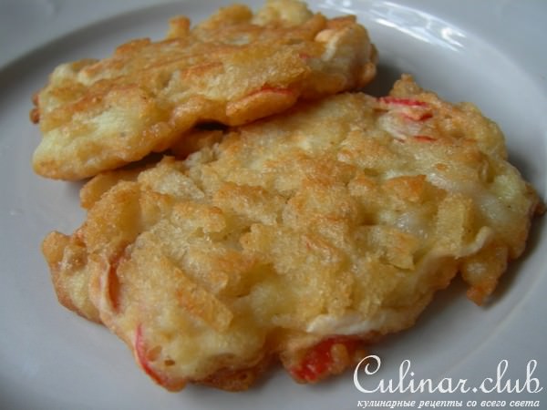 Рыбные оладьи с хлебной корочкой