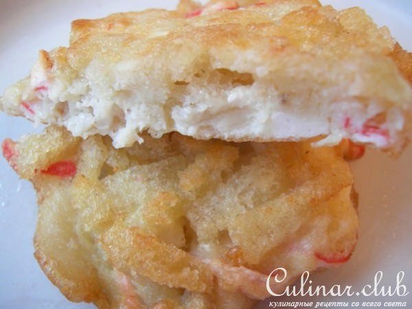 Рыбные оладьи с хлебной корочкой