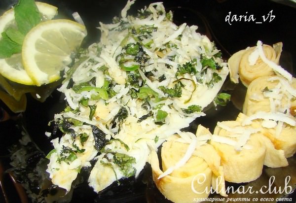 Морской язык в кокосовом чатни