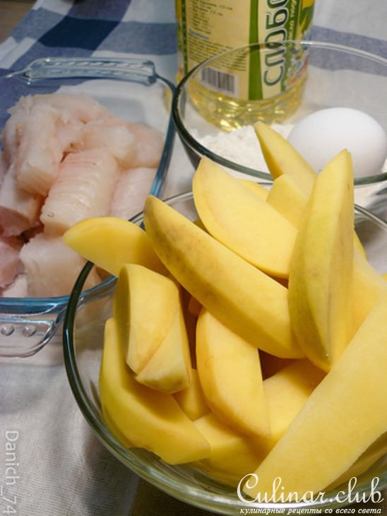 Рыба в кляре с картофелем фри (Fish and Chips)