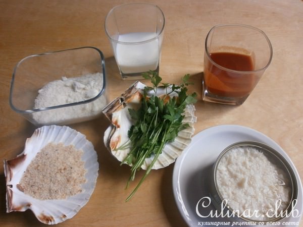 Горячая закуска с крабами в кокосовом молоке