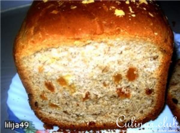Хлеб с изюмом и орехами