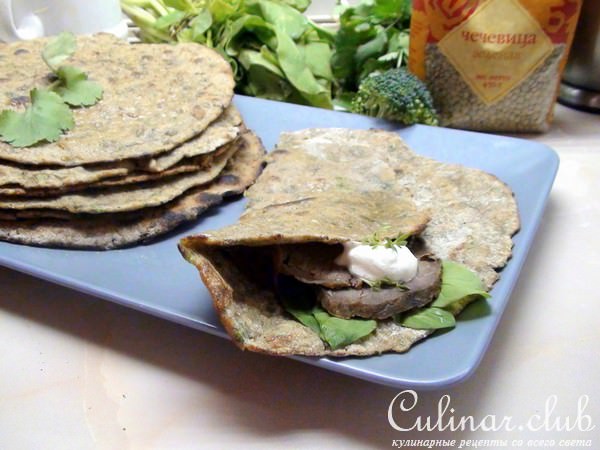 Роти, полезный индийский хлеб с чечевицей. Roti.