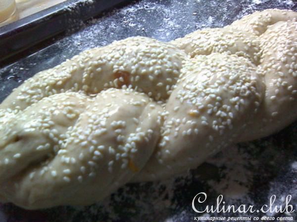 Хлебная косичка для Аллочки. Сдобная выпечка на закваске.