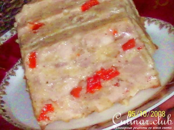 Террин из курицы с сыром и перцем