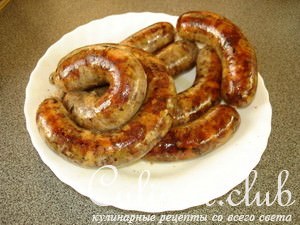 Домашняя колбаса с печенью