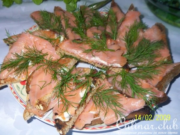 Вкуснейшие бутерброды для любого стола (с красной рыбой)